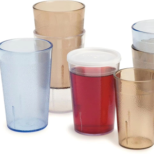 Bicchiere in Plastica Trasparente Opaco 9 <span class=keywords><strong>OZ</strong></span>/12 <span class=keywords><strong>OZ</strong></span>/24 <span class=keywords><strong>OZ</strong></span>, Resistente al Calore per Tè, Ristoranti e Succhi, per Bere Direttamente - Product Image 2