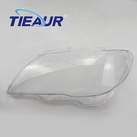 TIEAUR Nouveau style de système d'éclairage automobile, couvercle de lentille de phare en verre, abat-jour, couvercle en verre transparent pour E66/E65 2005-2008