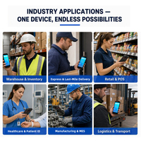 PDA Industriel Robuste Android 13 avec Lecteur de Codes-Barres 1D 2D QR, Terminal Portable avec NFC Sans Fil 4G pour Entrepôt