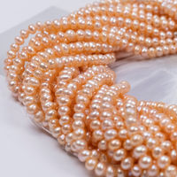 Collier et bracelet en perles de culture d'eau douce naturelles, blanc et rose, pour la fabrication de bijoux, vente en gros