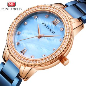 <span class=keywords><strong>Reloj</strong></span> de Cuarzo <span class=keywords><strong>MINI</strong></span> <span class=keywords><strong>FOCUS</strong></span> 0226 Elegante Azul para <span class=keywords><strong>Mujer</strong></span>, Correa de Acero Inoxidable, Diamantes, Resistente al Agua, Estilo Casual y Sencillo - Product Image 6