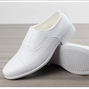 Zapatos de Vestir de Cuero Blanco para Hombre, Formales, para Boda, Negocios, Estilo Oxford, para Guardia de Seguridad, Enfermero, Sea 1 Sea 2 Negro 3 - Product Image 4