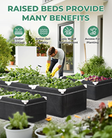Pot de culture surélevé divisé pour jardin, en tissu feutre, auto-arrosant, écologique et durable
