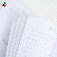 Personnalisable De Luxe A5 Journal Carnet Couverture Rigide Lin Feuille D'or Spirale Style Organisateur Agenda Bureau Style Imprimé Journal Cadeau
