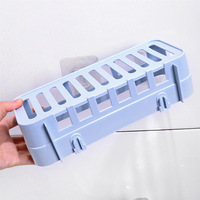 Étagère Murale de Rangement en Plastique à Ventouse, Sans Trace, pour Salle de Bain et Salon