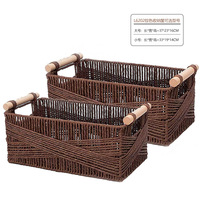 Panier en corde de papier recyclable avec poignée en bois pour le rangement de maquillage sur table et le rangement de papier toilette dans les hôtels
