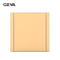 GEYA Custom Eu Standard IP20 86*86mm Interrupteur d'éclairage sans fil étanche 10A 250V 1 Gang 1 Way Minimalist Wall Switch Frame Home