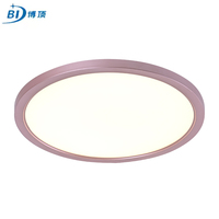 Lampu Plafon LED Ultra Tipis dengan Pemancaran Cahaya Samping untuk Ruang Tamu Warna Putih Hangat/Alami/Dingin Diameter 190mm Desain Modern Tahan Lama