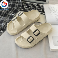 2024 mode chaude personnalisé oem logo liège hommes boucle sandales sandale double boucle pantoufles