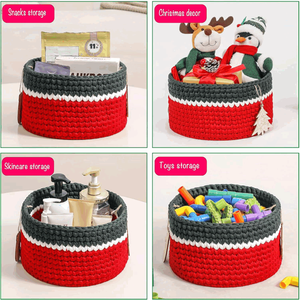 Cestas de Almacenamiento Vacías de Navidad a Precio Económico, Cesta de Navidad Tejida de Cuerda de Algodón para Regalo de Bebé - Product Image 6