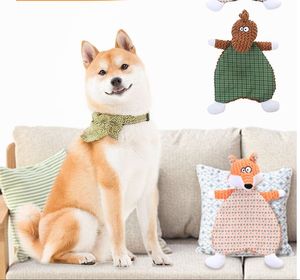 Durable Squeaky Interactive Dog Chew Toy Fox Elephant Crocodile Animal Shape Ringing Paper <b>Plush</b> Toy for Pet <b>Cats</b> and Dogs - Product Image 1