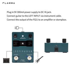 Machine à rythmes FLAMMA FS21, pédale d'effets pour guitare, boucleur 160 minutes, 100 grooves de batterie, prise en charge de l'édition logicielle avec écran LED - Product Image 4