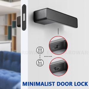 Cerradura Ecológica para <span class=keywords><strong>Puerta</strong></span>, Moderna y Sencilla, Manija de <span class=keywords><strong>Puerta</strong></span> para Dormitorio, Cerradura Magnética Minimalista para Interiores - Product Image 5