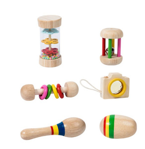 Hochet musical éducatif en bois Montessori pour bébé, instrument de <span class=keywords><strong>musique</strong></span> à ventouses, cadeau pour tout-petits - Product Image 4