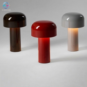 Modern <strong>Small</strong> Iron Mushroom Table <strong>Lamps</strong> with <strong>Touch</strong> Control Adjustable Eye Caring Battery Operated for Reading Room - Product Image 1