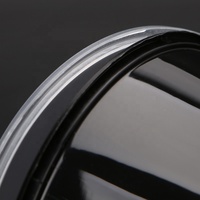 Rond noir en plastique PP 9 OZ micro-ondes 250 ml bols récipient alimentaire jetable bol d'emballage de sauce à soupe chaude avec couvercle