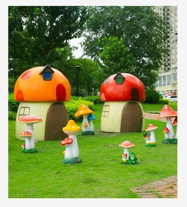 Decoración de Jardín con Forma de Hongo, Escultura de Planta de FRP para Exteriores, Decoración para Parques, Jardines de Infancia y Espacios Verdes - Product Image 2