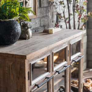 Mueble de Almacenamiento Estilo Chino Clásico, 3 Puertas, Vintage, para Sala de Estar, Mueble para Té - Product Image 4