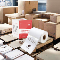 Etiquetas de Embalaje de 50x50 mm, Rollo de Etiquetas de Código de Barras de Papel Térmico Autoadhesivo, Diámetro del Núcleo de 1,97 Pulgadas para Impresora M110-XY5050-140