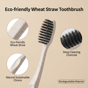 Set di Spazzolini Monouso a Setole Morbide in Plastica Cilindrica con Paglia di Grano e Dentifricio per <span class=keywords><strong>Hotel</strong></span> e Viaggi - Product Image 3