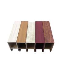 Listón Decorativo de Alta Calidad para Interiores, Tubo de Madera WPC, Columna de 25x50 mm, Panel de Pared de Madera con Textura de Madera para Techo Interior