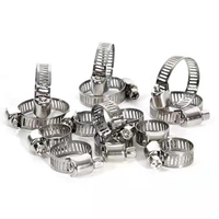 Collier de serrage Vente en gros Ss 304 Band American Germany 1/2 D Tuyaux en plastique ajustables en métal Colliers de serrage en acier inoxydable