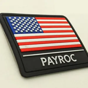 Factory Selling 3D Silicone Custom Brand Name Logo 3d Soft Pvc Label Rubber Patch Glow In The Dark Soft PVC Rubber Patch