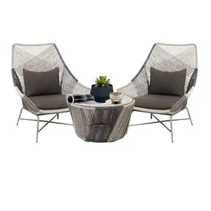 Ev rahat hintkamışı bahçe mobilyası açık sandalye hasır setleri dış mekan mobilyaları bahçe setleri satılık