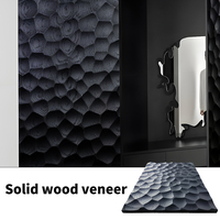 Panneau de décoration murale moderne 3D en forme de vague Mur ondulé en lamelles de bois pour chambre à coucher Hôtel Bureau Gym Hôpital Espaces intérieurs commerciaux