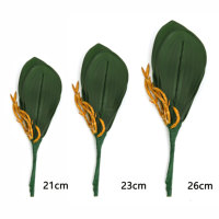 Susunan Bunga TCF Daun Sentuhan Nyata Tanaman Buatan Bunga Anggrek EVA Daun Phalaenopsis