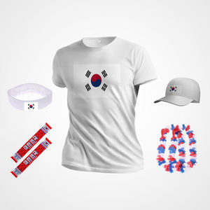 Autocollant imperméable en polyester pour accessoires de fan, écharpe et maillot de l'équipe de Corée du Sud - Product Image 5