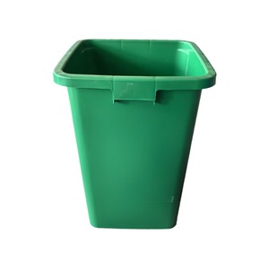 <b>Square</b> Plastic Trash Can 100L With Push Lid For Outdoor Commercial Use Residual Waste <b>Bin</b> Gray - Product Image 4