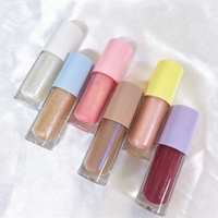 Vente en gros de gloss à lèvres transparent brillant à marque privée, gloss à lèvres coloré rose, rouge, marron, noir, bleu, base à lèvres en vrac