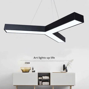 Hiện đại LED tuyến tính đèn sắt 24W/35W/48W 110V-220V trần ánh sáng mặt dây chuyền cho văn phòng siêu thị phòng tập thể dục-2-năm bảo hành - Product Image 2