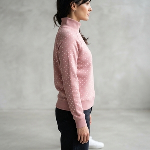 Sudadera informal de invierno para mujer, negra, con cuello alto, manga larga, con apliques de letras Park, 100% algodón - Product Image 5