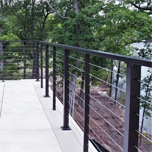 Черный кабель патио перила 316 нержавеющей стали наружные проволочные перила системы - Product Image 3