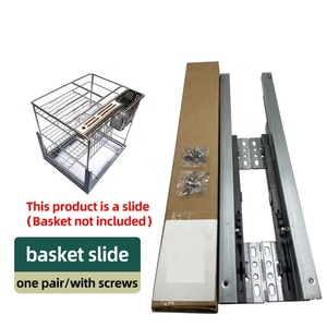 3 Fold Extension Undermount Kitchen Basket Soft Closing 400mm Bottom Basket <b>Slide</b> - Product Image 4