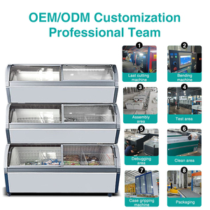 Congelador de <span class=keywords><strong>durian</strong></span>, vitrina de tres niveles para mariscos, mostrador de refrigeración directa para bebidas de supermercado y tienda de conveniencia - Product Image 2