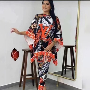 Thời trang phi căng cộng với kích thước in ấn hai-mảnh-Set áo Bộ - Product Image 2