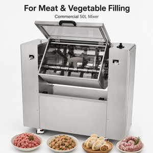 Mélangeur Commercial Manuel Basculant 50L pour <span class=keywords><strong>Viande</strong></span> et Légumes, Mélangeur à Saucisses 380V - Product Image 2