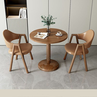 Table basse en bois massif au design contemporain de haute qualité 2 chaises pour la salle à manger meubles de maison à prix de gros