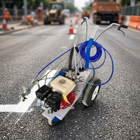 Nouvelle machine de marquage routier à pulvérisation à froid, compacte, avec pompe à diaphragme légère et moteur 6,5 CV
