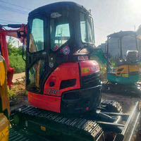 Mini-excavatrice Kubota U30 d'occasion 95% neuve, 3 tonnes, sur chenilles, d'origine japonaise, à bas prix