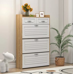 <span class=keywords><strong>Scarpiera</strong></span> in legno Color caraffa con 3 porte 2 cassetti <span class=keywords><strong>scarpiera</strong></span> con forma grande spazio per <span class=keywords><strong>cassettiera</strong></span> 5 o più cassetti - Product Image 2