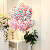 Ballons décoratifs en aluminium à motif écossais, fruits et nœuds pour l'été, vente en gros, pour anniversaires et photographie