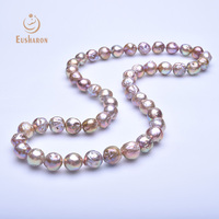 Collier en perles pour hommes, à la mode, arc-en-ciel, Edison, Baroque, longue perle
