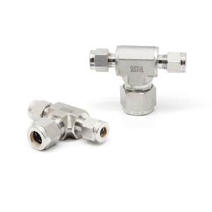 Raccord en T réducteur LANTO By-Lok en acier inoxydable 316L pour circuit hydraulique pneumatique haute pression - Product Image 4