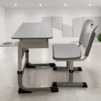 Bureau et chaise modernes pour étudiant avec tiroir à livres, en métal et bois, pour salle de classe, table d'écriture scolaire, mobilier
