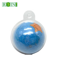 Boîtes d'emballage de charnière à clapet en plastique Blister rond transparent avec logo personnalisé pour bombes de bain