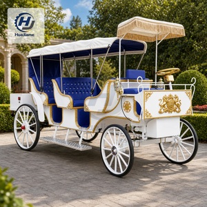 Buggy de luxe Huajia électrique classique en acier blanc, sièges gris, 2 rangées, pour transport VIP touristique, club de campagne, <span class=keywords><strong>immobilier</strong></span> - Product Image 5